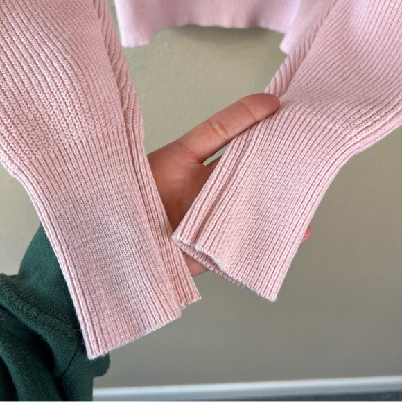 free people too good pullover sweater light pink - Picture 6 of 11